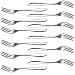 Produktbild RETON 12 Stück Dessert Gabeln, 3 Zinken Kuchen Obst Gabel, Edelstahl Steak Gabeln, Besteck Küche Zubehör für Zuhause, Hochzeit, Party, Café, Restaurant, Weihnachtsgeschenk - 5,5 Zoll (12 Gabeln)