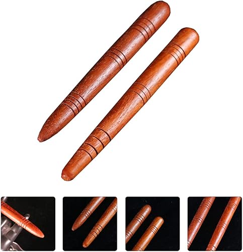 Miniatura 9 de EXCEART 4pcs pluma de acupresión manual de madera tailandesa barra de masaje barra de tejido profundo herramienta de masaje punto gatillo alivio