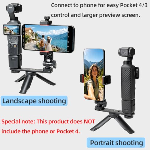 Mini trípode para DJI Osmo Pocket 4 y 3 con soporte ajustable 3
