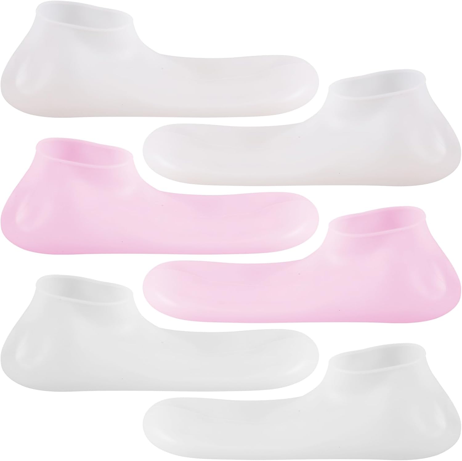 WOONEKY 3pairs Silicone Foot Covers Foot Mask to Remove Dead Skin Moisturizing Lotions