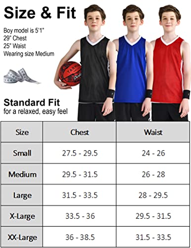 image for Liberty Imports Youth Boys Reversible Mesh Performance Athletic Basket
