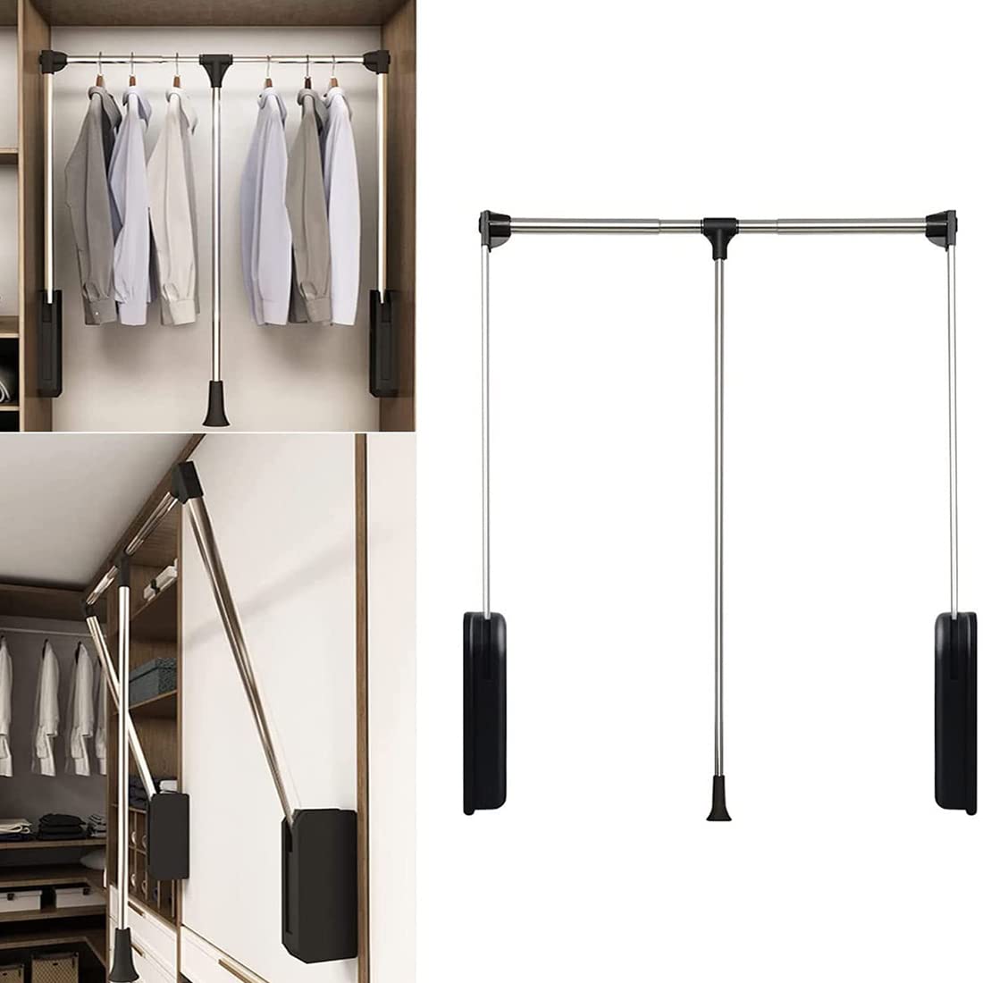 Tringle de placard coulissante pour résoudre le manque de place dans l'armoire
