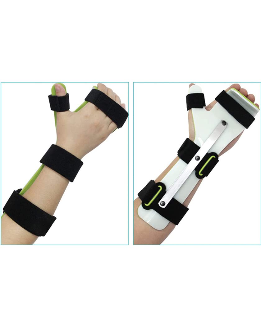 Ortesis ajustables para muñeca y mano, soporte de aleación de aluminio, férula para mano, inmovilización nocturna, soporte para dedo, dispositivo de entrenamiento de rehabilitación, derecha