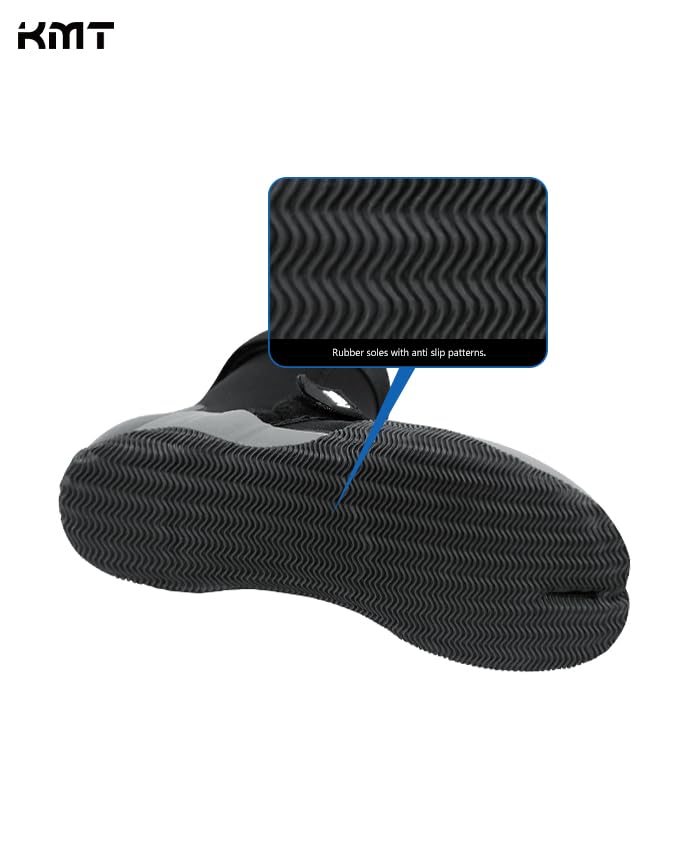 KMT Water Boots for Surfing Paddleboarding Kayaking, 3mm Hi-Top Split Toe Wetsuit Booties with Anti-Slip Rubber Sole - image 4