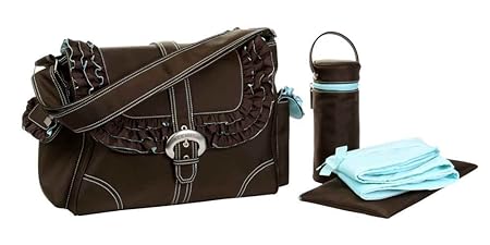 Kalencom Miss Prissy Buckle Bag, Chocolate/Blue