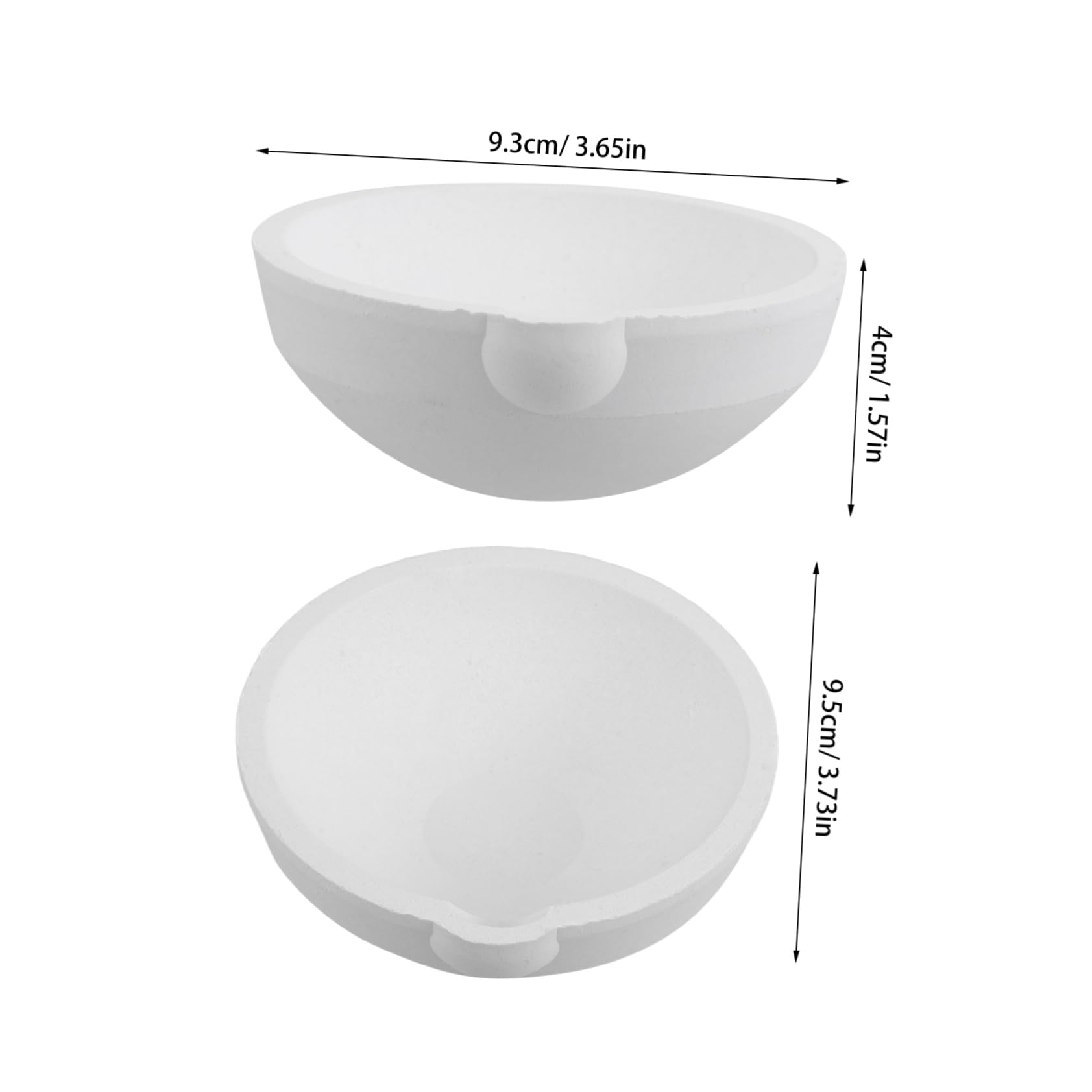 KONTONTY Portable High Temperature Quartz Crucible for Metal Melting and Refining for Jewelry Making and Alchemy Compact Design for and Safe Use