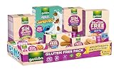 CAIYA BOX Assortimento di Biscotti Gullon Senza Glutine: Digestive, Crackers Salato, Sandwich Chocolate, Cracker Maria, Cookies Chocolate, Dibus Sharkies, Chip Choco, Oats e Choco Chips [8 Pezzi]