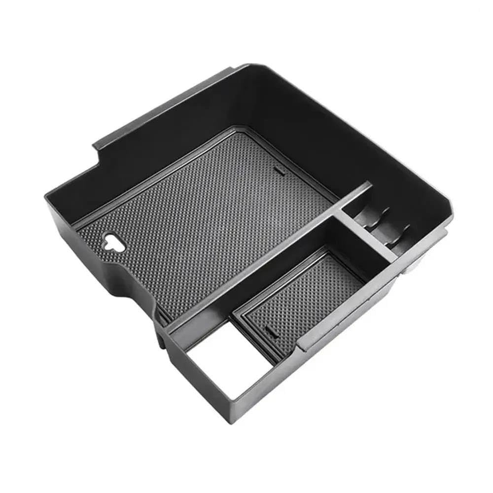 BERTDCX Car Armrest Storage Box Tray Console Organizer Holder For Ford Ranger 2024 Car Parts(Black)