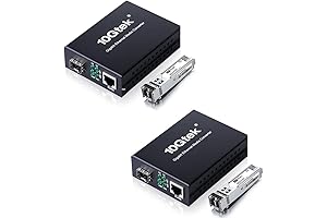 Gigabit LC Fiber Media Converter to Ethernet, with SFP SX Modules