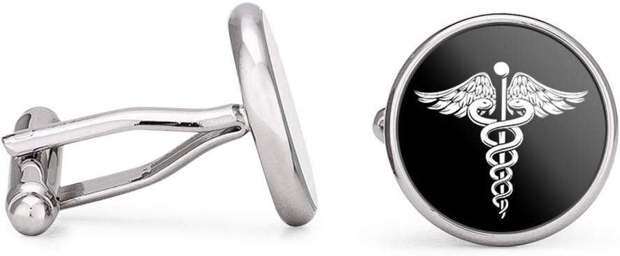 MD Doctor Cufflinks Medical Medici Cuff Links (Contoured Edition)