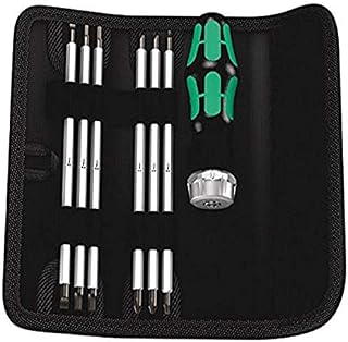 Wera 73665 Kraftform Kompakt Vario Ra Ratchet Screwdriver and Bit Set, 7 Pieces