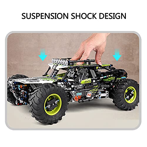 Mould 18002, Technik Off-Road Buggy, Technik 4x4 Allrad Extreme-Geländewagen Model mit Fernbedienung und Motor, 1879… – Bild 4