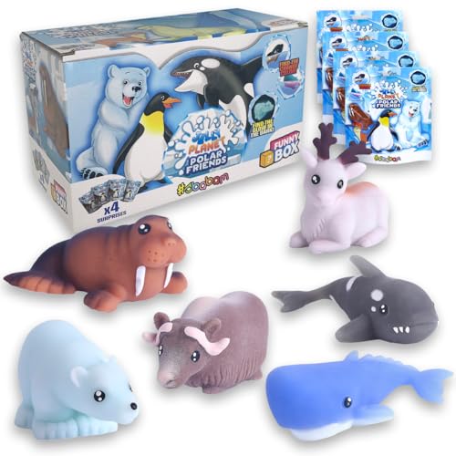 #sbabam Funny Box Polar Friends Jelly Planet, Juguetes para niños de quiosco, Animales de Juguete para niños Muy Suaves, 4 Piezas, Encuentra los Cambios de Color y Brilla en la Oscuridad, Juguete #sbabam Funny Box Polar Friends Jelly Planet, Juguetes para niños de quiosco, Animales de Juguete para niños Muy Suaves, 4 Piezas, Encuentra los Cambios de Color y Brilla en la Oscuridad, Juguete