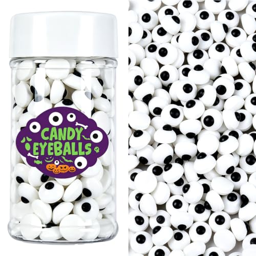 Ojos de Azúcar Comestibles (100g) | Ojos Blancos de 1cm para Tartas de Halloween, Cupcakes y Fiestas de Miedo