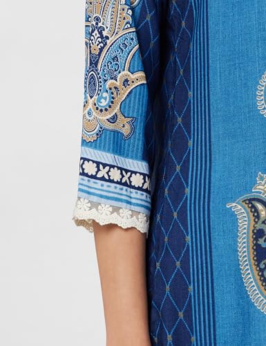 Image of BIBA Women Rayon Straight Printed Kurta