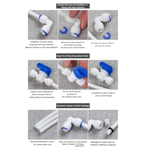 Image of CSI INTERNATIONAL 1 /4 inch Plastic Manual Flush Valve Switch for RO Water Purifier | Push-Button Flush Control Valve for Reverse Osmosis Systems