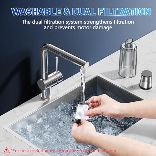 Image of KMM Handheld Car Vacuum Cleaner, 10000PA Vacuum Cleaner & Air Duster, 120W High Power Hand Held Vacuum Cordless, Portable Vacuum Rechargeable with Multi-Nozzles & LED Light for Car, Home, Pet, Office