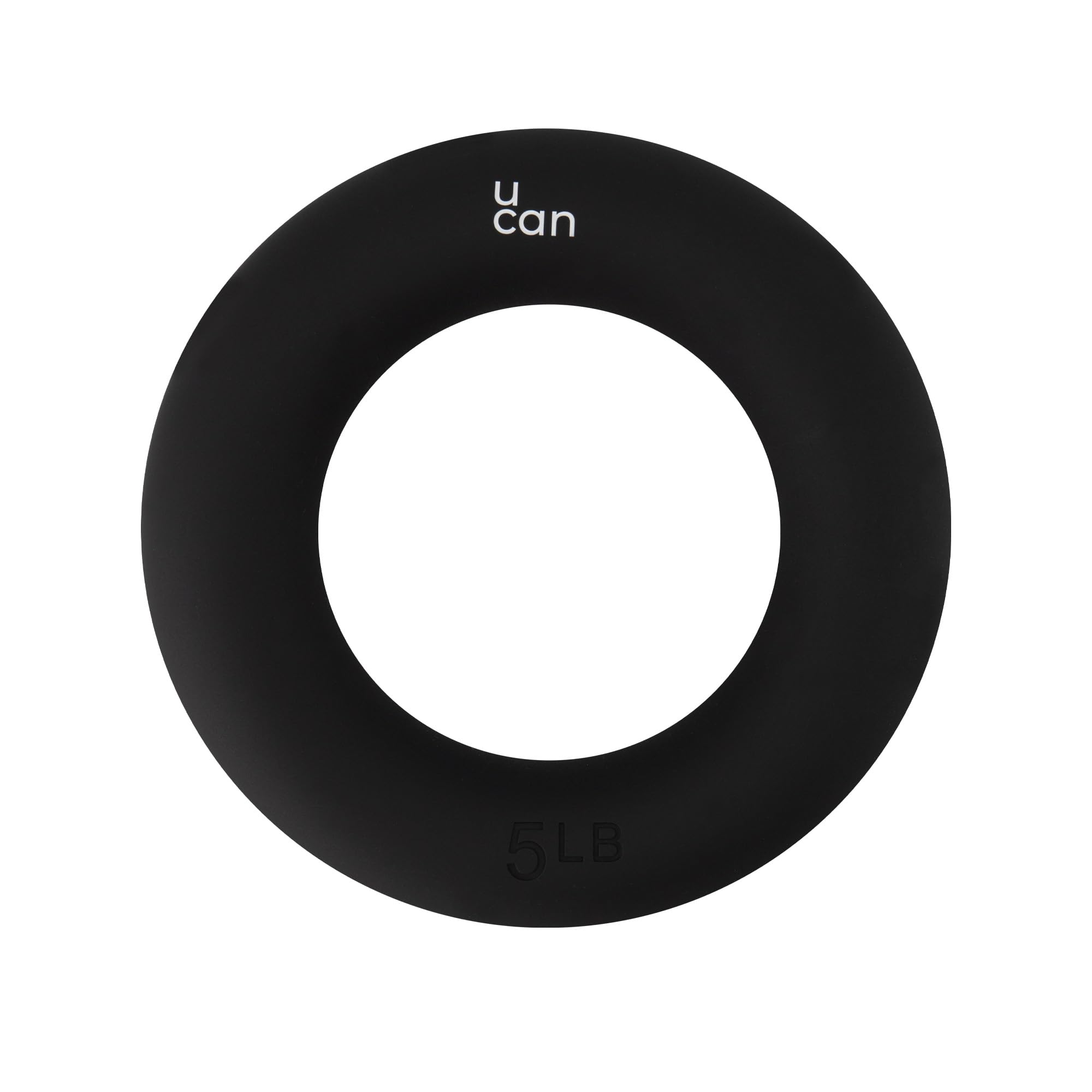 U can Gewichtsringe aus Silikon für Training, Widerstandsringe für Yoga, Pilates und Fitness, strafft Arme, Beine und Bauch, kompaktes Zubehör für Zuhause oder Fitnessstudio (Schwarz, 2,7 kg)