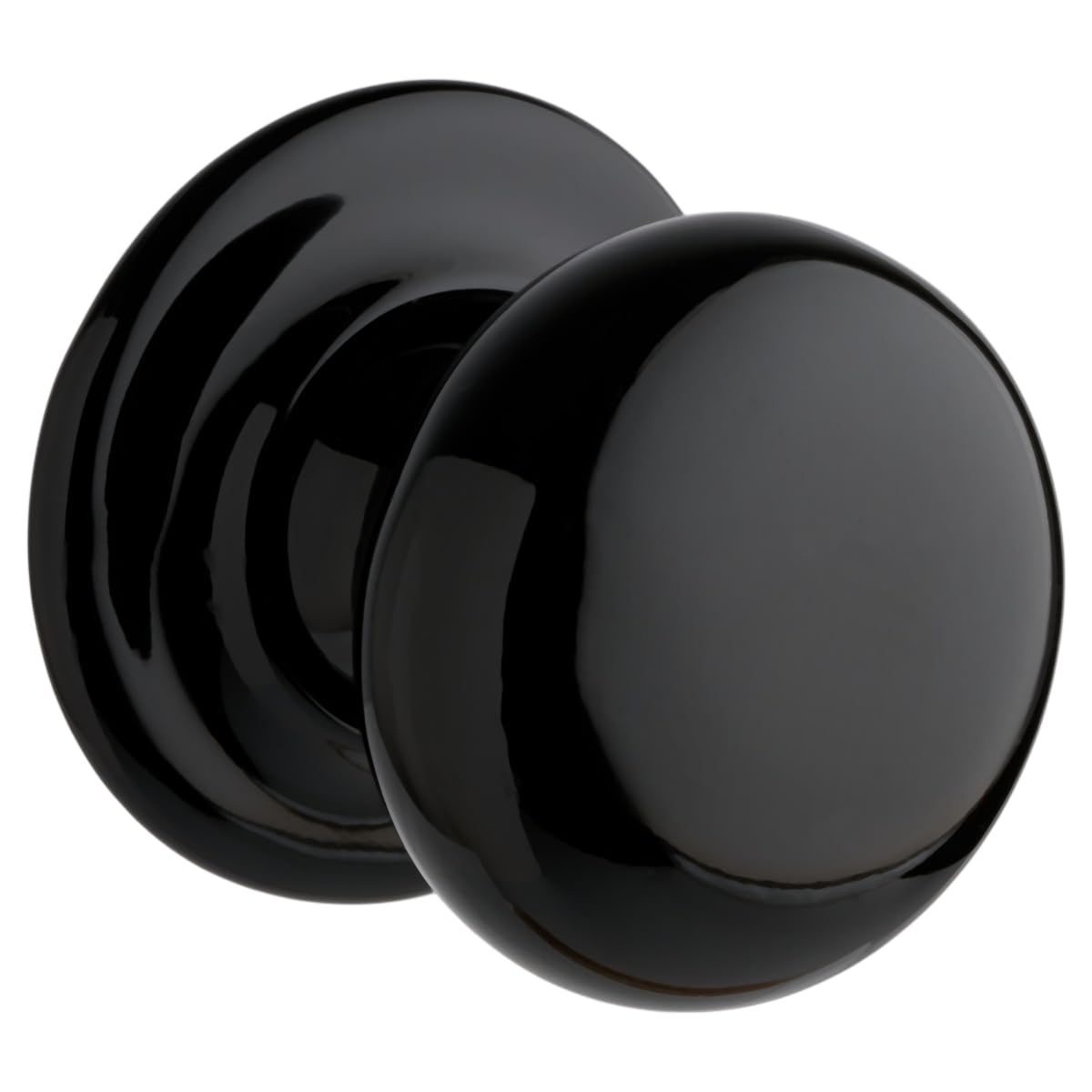 Designer Levers Black Boston Ceramic Mortice Rim Door Knob - Pair