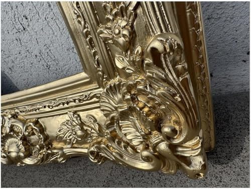Generisch Cadre photo 30 x 40 cm, couleur or baroque, ancien, style rococo, shabby chic massif, 50 x 60 cm, taille extérieure