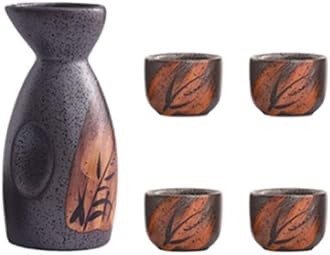 Maya Star Japanese Sake Set Sake Cup Set Traditional Hand Painted Design Porcelain Pottery Ceramic Wine Glasses - A07