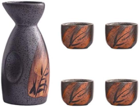 Japanese Sake Set Sake Cup Set Traditional Hand Painted Design Porcelain Pottery Ceramic Wine Glasses - A07