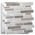 WOWSTAR 10-Sheet Peel and Stick Tiles, Marble Look Kitchen Backsplash Tiles, 12"x12" Multi