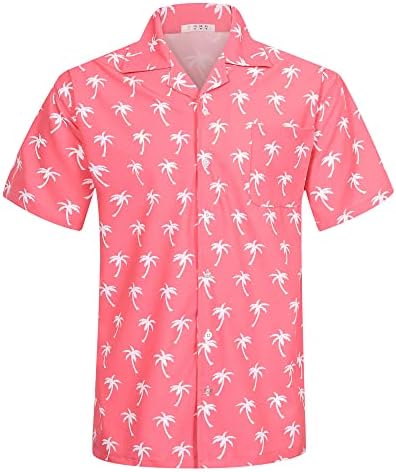 APTRO Men’s Hawaiian Shirts Short Sleeve Button Down Casual Beach Tropical Shirts Party Holiday