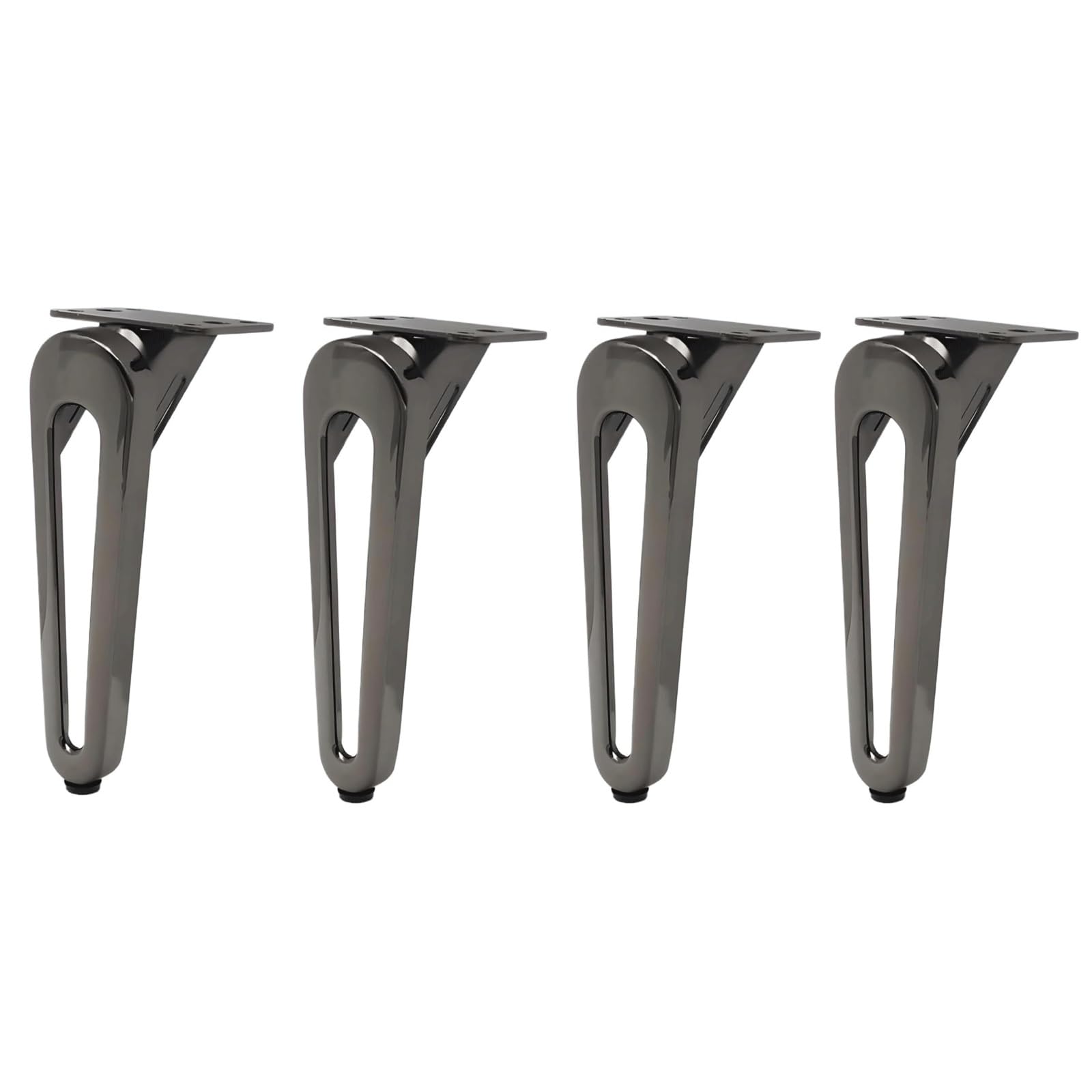 UYHBCNQD 4Pcs Replacement Legs Home Furniture Legs Set Benches Support Legs Metal Furniture Foots Cabinets Feets Chair Legs Dressers Feets(Nero,18cm)