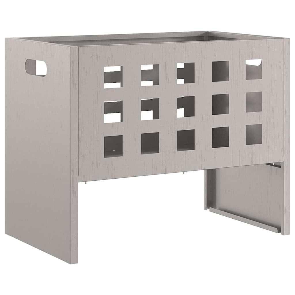 Brasero Braun de acero 50 x 30 x 40 cm para patio, jardín y balcón, portátil, duradero, para reuniones cálidas al aire libre y decoración moderna, hasta 600 °C