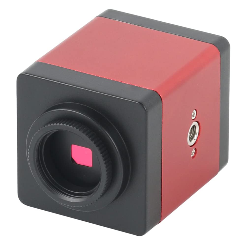 Cámara de microscopio de Video de reparación de Soldadura Industrial Digital de Laboratorio VGA HDMI de 14MP y Lente de Montaje en C 500X - Rojo