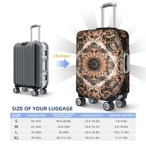 Travel Luggage Cover Old Ornament Suitcase Protector Elastic Washable Stretch Suitcase Protector Anti-Scratch Travel Suitcase Cover Fit 18-32 Inch Luggage2
