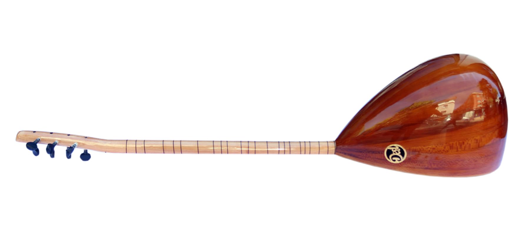 Turkish Quality Left Hand Long Neck Mulberry Baglama Saz For Sale ASL-113L - Image 6