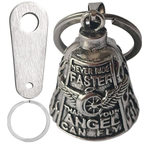 YAOYYG Campana Moto Amuleto, Guardian Bell Para Motocicleta Con Llavero, Amuleto De Protección Y Buena Suerte, Para Motocicletas, Bicicletas, Coches