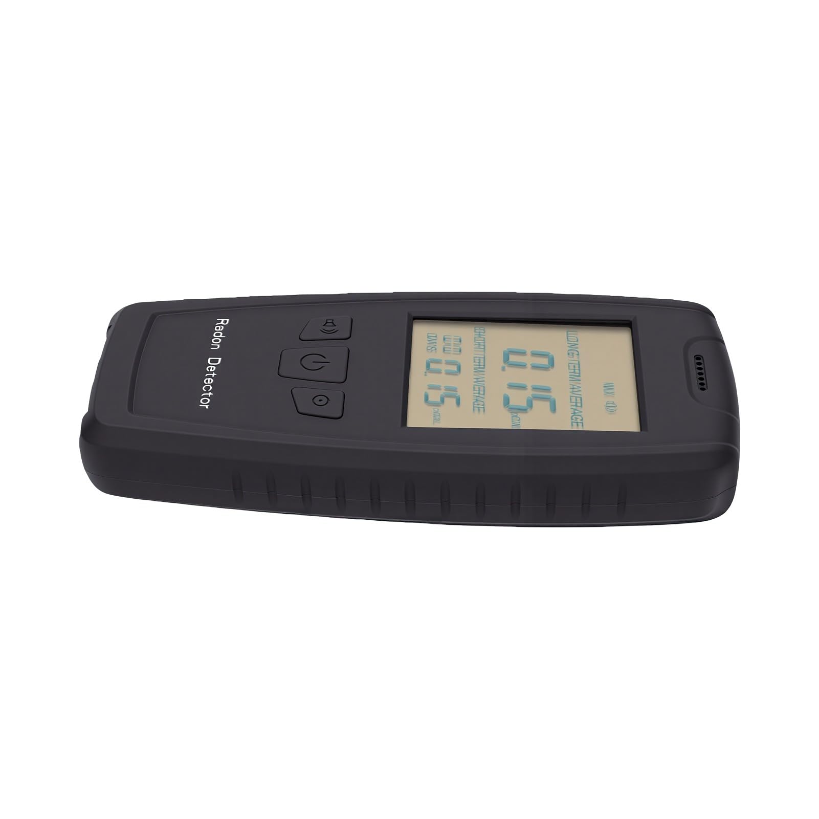 GOWENIC Przenośny Detektor Radonu 0–270 PCi/L, Wysoce Precyzyjna Technologia Jonowa, Tester Radonu z Szybkim Odczytem w Ciągu 1 Godziny do Domowego Biura, Hotelu Szkolnego, Podwójny Wyświetlacz LCD