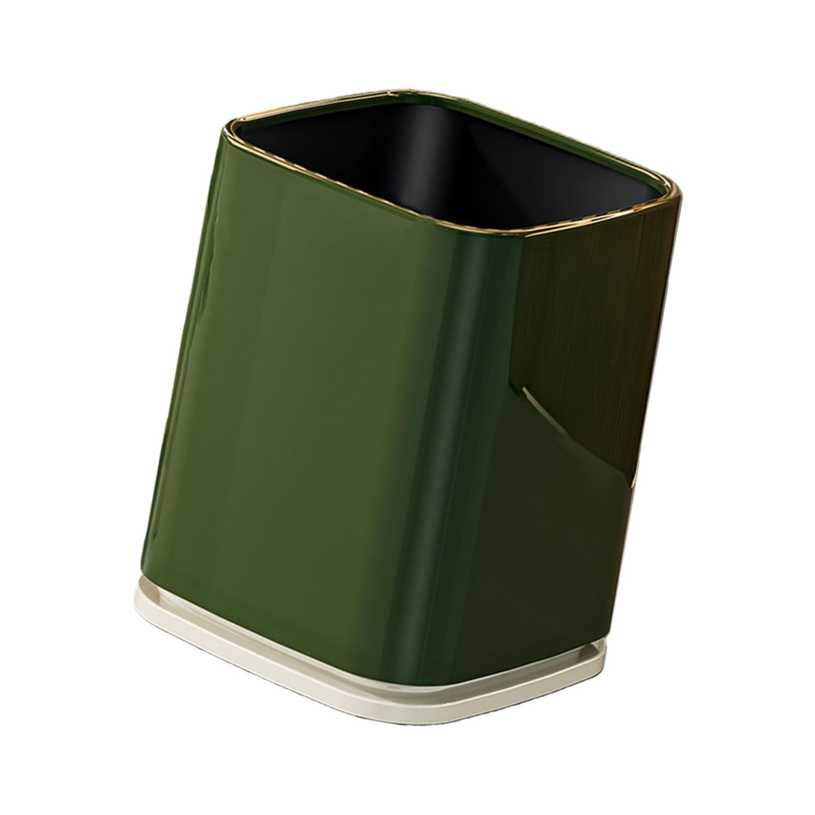 Jazuaiao 13L Wheeled Trash Bin Large Capacity Quiet Modern Design Trash Can Waste Container for Household Kitchen Decoration Kitchen Waste Bin with Wheel