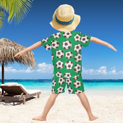 Image of visesunny Boy Floral Short Sleeve Button Down Shirt & Casual Shorts Set Summer Outfits 3-10 Years Clothes