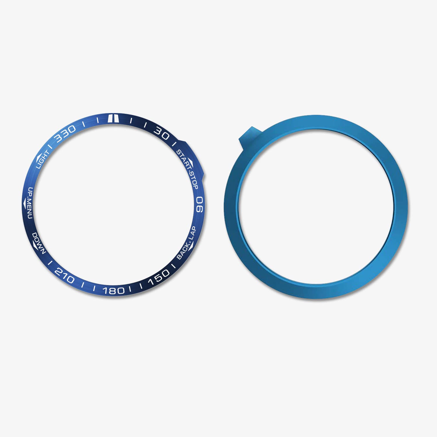 Kwmobile Smartwatch-Hülle Schutzring Für Garmin Fenix 7 Fitnesstracker Bezel Ring Luenette In Blau Silber S0xe60pi
