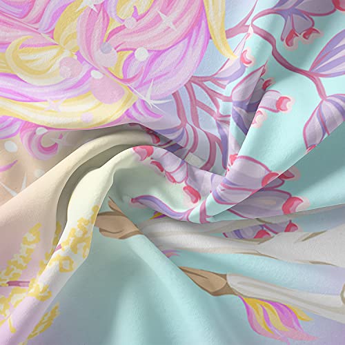 Cvhouse Rainbow Unicorn Bedding Twin Size,Rainbow Unicorn Bedding Set For Girls Kids Teens,Rainbow Unicorn Comforter Cover Set Soft,1 Duvet Cover 2 Pillowcases 3 Piece,Girls Room Decor #TOP3