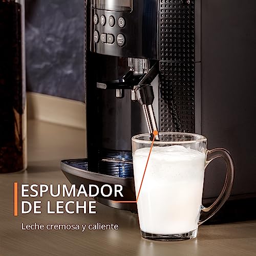 Cafetera de espresso Krups automática que soluciona la limpieza con su programa automático 7