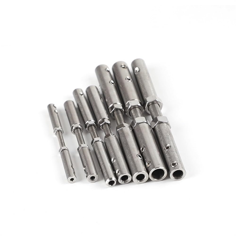 Morsetti Per Fune 10 PZ 1/8 ''3mm Filo Entrambe Le Estremità Raccordo Filettato Tenditore Vite Morsetto Con Viti Bulloni Fibbia for cavo Ringhiera Morsetti Per I Cavi