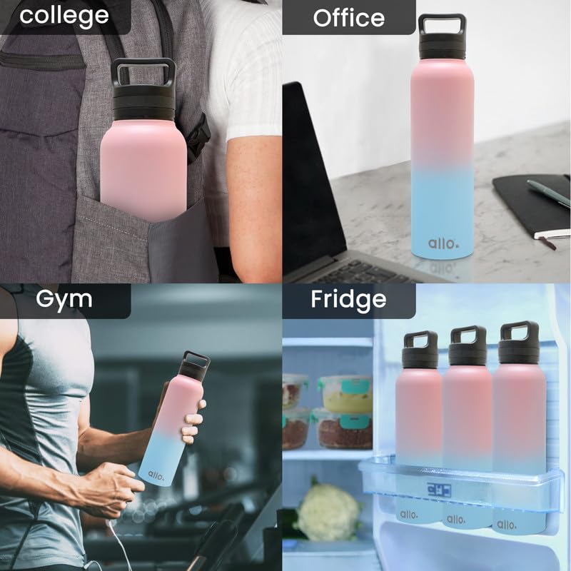 Image of Allo Steel Water Bottles Stainless Steel Water Bottle For Adults, Kids Water Bottles For School, Office, Sports, Gym