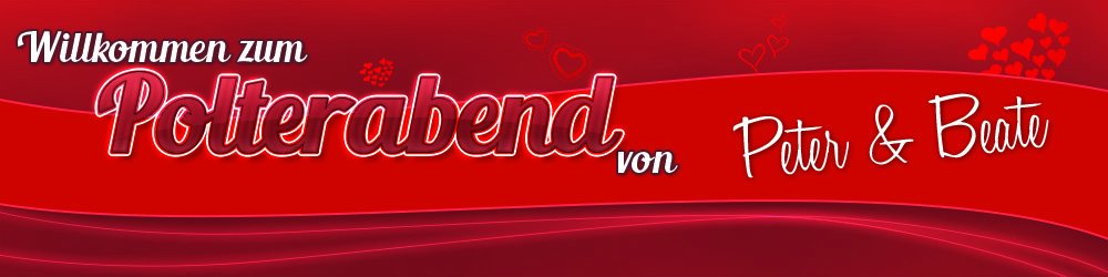 Hochzeitsbanner Polterabend Geschenk mit Ösen 4000 x 1000 mm | PVC 510 g/m², B1 schwer entflammbar, brillanter CMYK-Digitaldruck, rundum geöst, wetterfest, Made in Germany