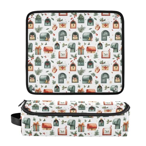 Bolsa de viaje para herramientas de cabello con base resistente al calor blanca mármol miniatura 3