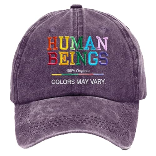 Retro Human Beings 100% Organic Colors May Vary Hat Human Beings 100 Percent Organic Hat