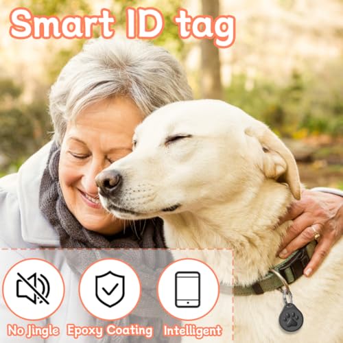 VPOUERY 2 Stück Hundezubehör,Mit QR-Code Hundetracker,Hundemarke mit Gravur,Anti-Verlust-Haustier-Marke,Intelligente Haustier-Hundemarke Personalisiert,Anti-Verlust-Typenschild Geeignet für Haustiere