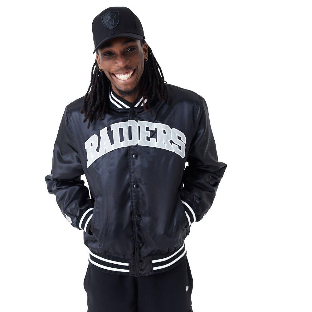 New Era Varsity Satin Bomber Jacket Las Vegas Raiders - S