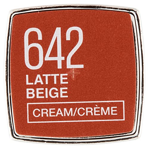 Maybelline New York Pflegender Lippenstift mit cremiger Textur und schimmerndem Finish, Color Sensational, Nr. 642 Latte Beige, 1 x 4… – Ansicht 6