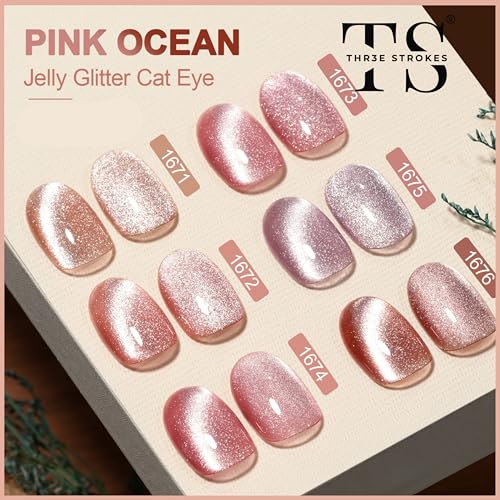 Image of THR3E STROKES Gel Nail Polish Set Gel Polish Orange Hot Pink Blue Yellow Green Purple Vibrant Spring Summer Gel Polish 7ML (UV /LED LIGHT REQUIRED) (MILKYWAY76, 7.5ML)