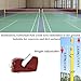 Laohucai Badminton Pole Set, Volleyball Net with Poles, 6.1x0.76m Net, Adjustable 4 Heights Poles, Iron Round Sport Telescopic Posts Replacement for Indoor& Outdoor